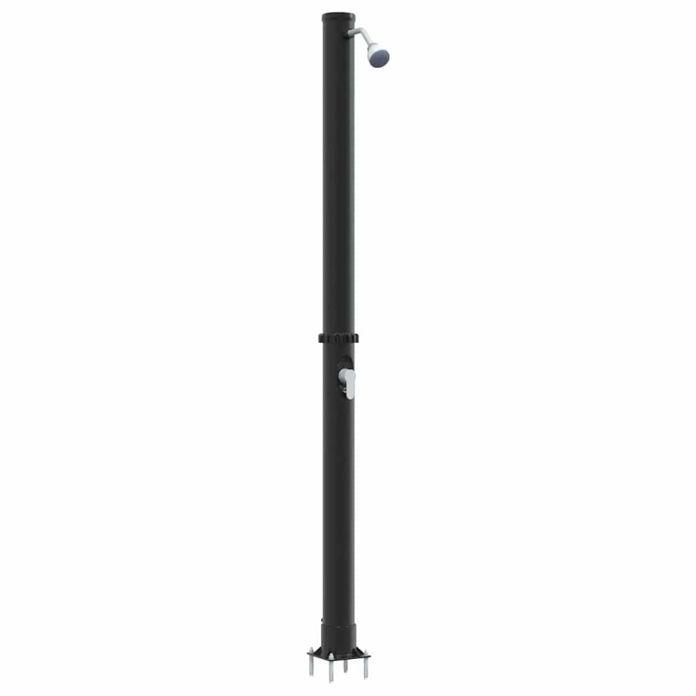 Douche solaire extérieure noir 217 cm pvc et aluminium