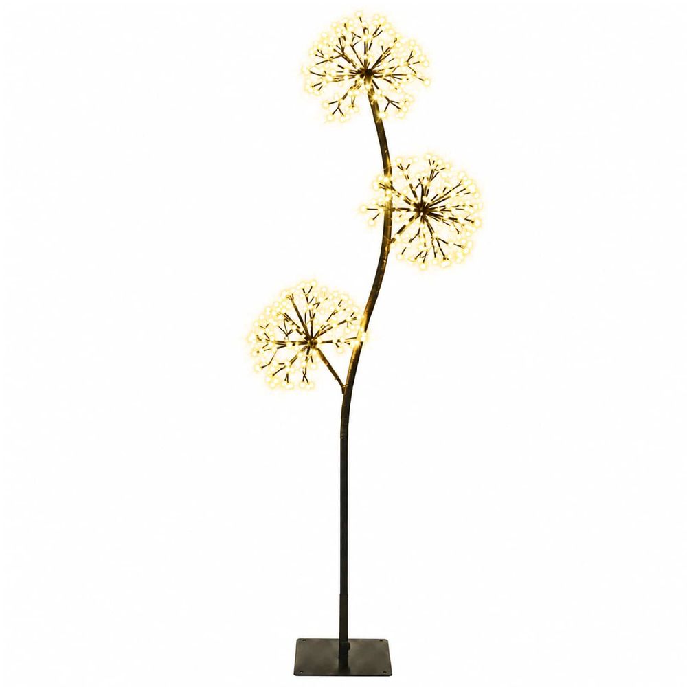 Sapin de noël à led en forme de s noir 18 x 18 x 120 cm acier