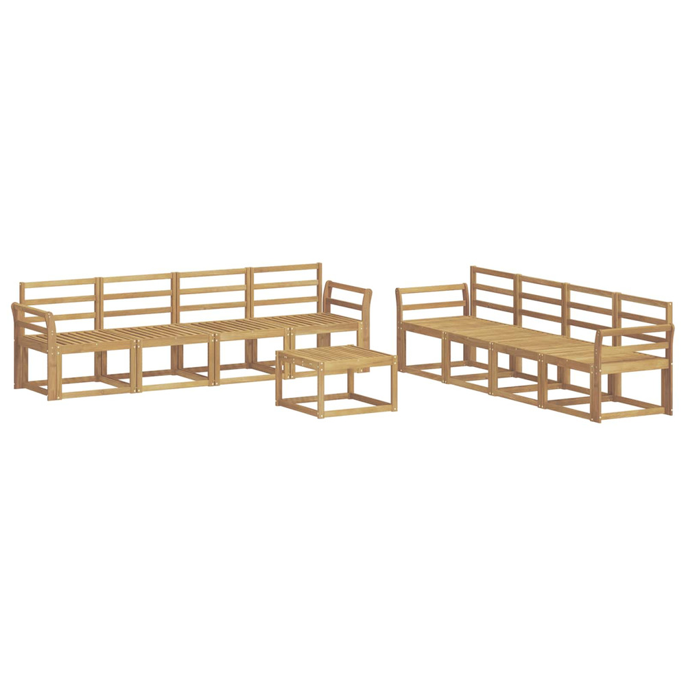 Ensemble de canapés d'extérieur 9 pcs blanc 59 x 59 x 37 cm