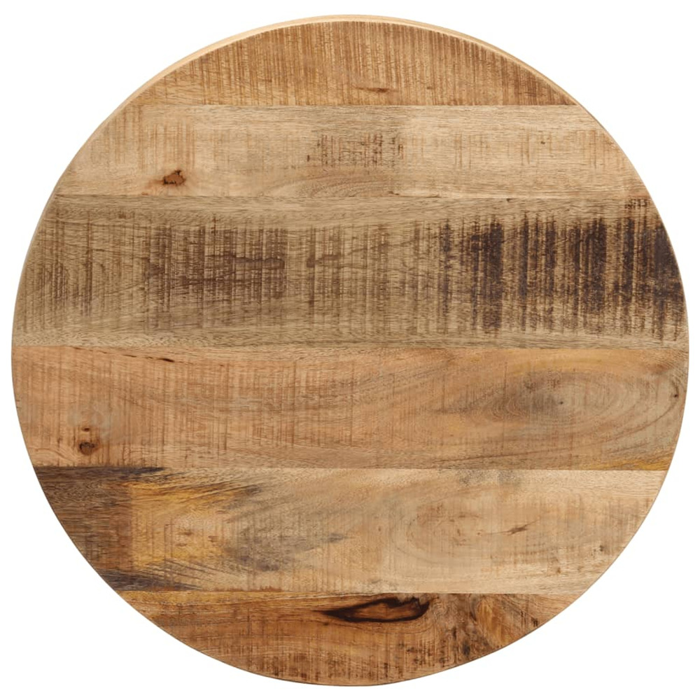 Dessus de table ø 50x2,5 cm rond bois massif de manguier brut