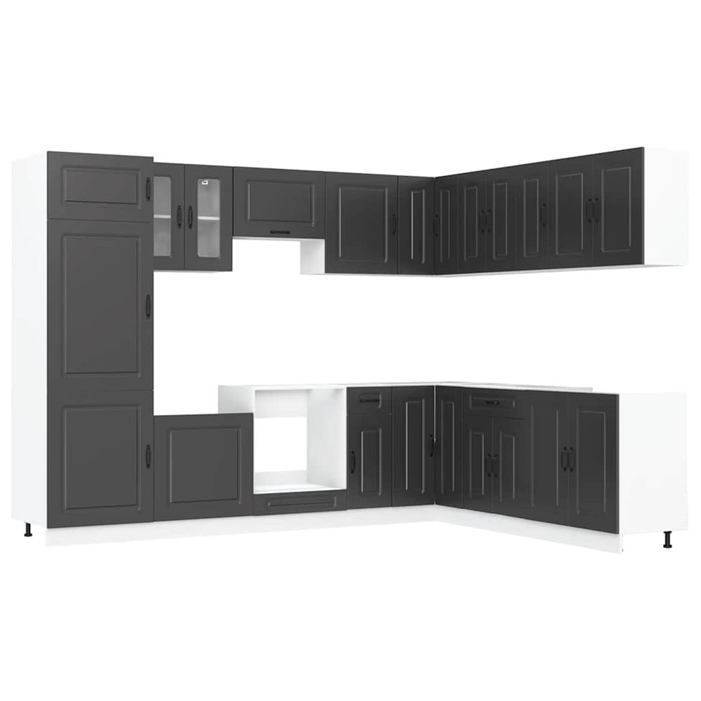 Ensemble d'armoires de cuisine 14 pcs kalmar bois d'ingénierie