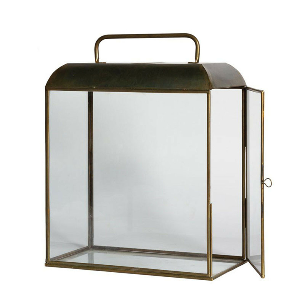 Grande lanterne rectangulaire anse fixe atina 41x17x31cm