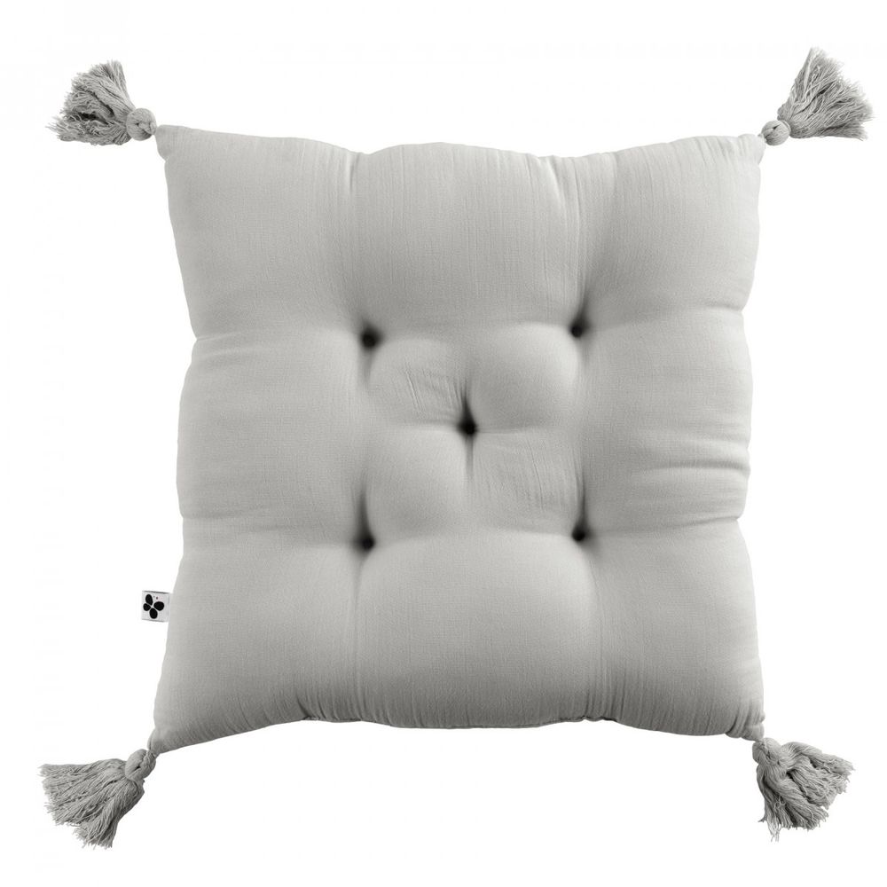 Coussin de chaise assise matelassée gaze de coton gaia