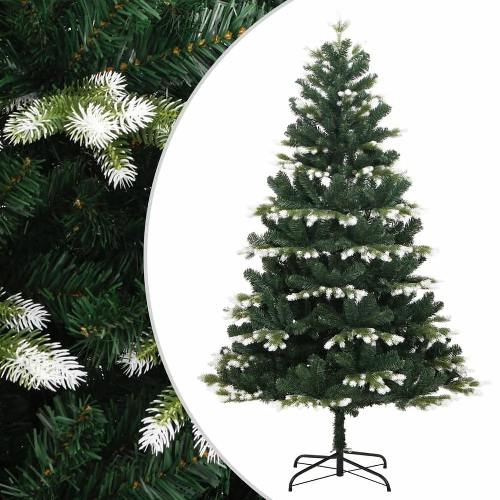 Sapin de noël artificiel à charnières avec neige floquée 120 cm