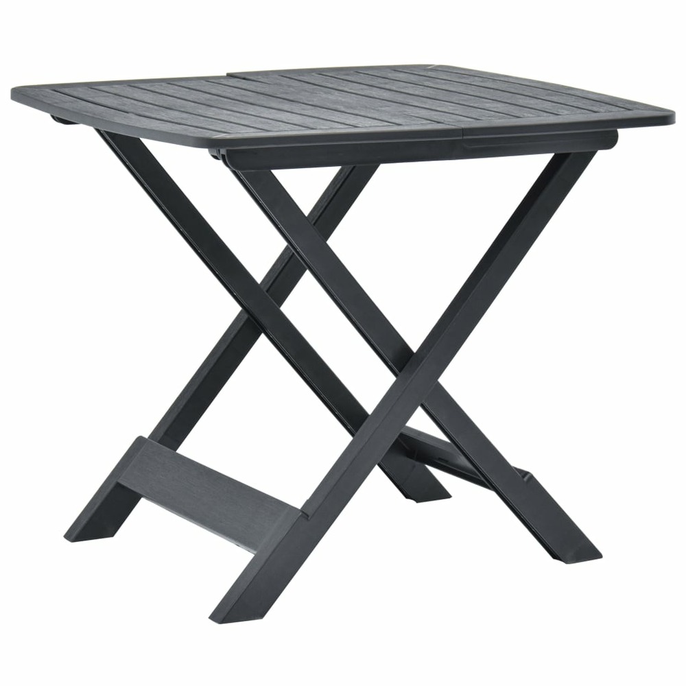 Table pliable de jardin anthracite 79x72x70 cm plastique