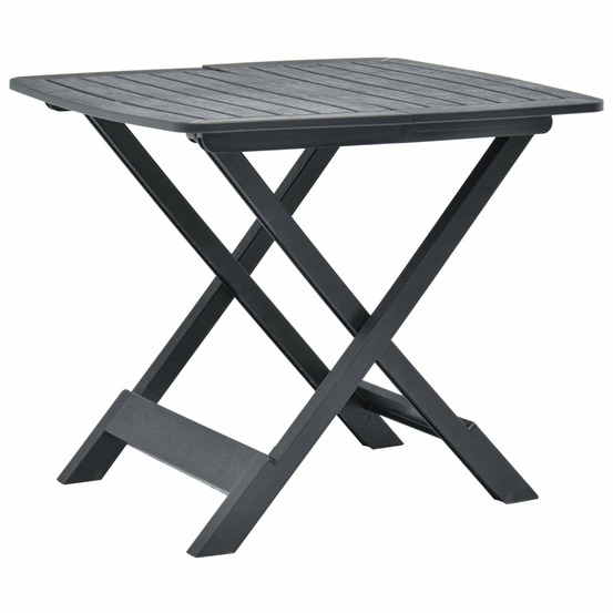 Table pliable de jardin anthracite 79x72x70 cm plastique