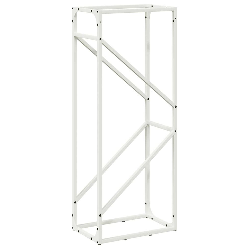 Portant de bois chauffage blanc 40x25x100 cm