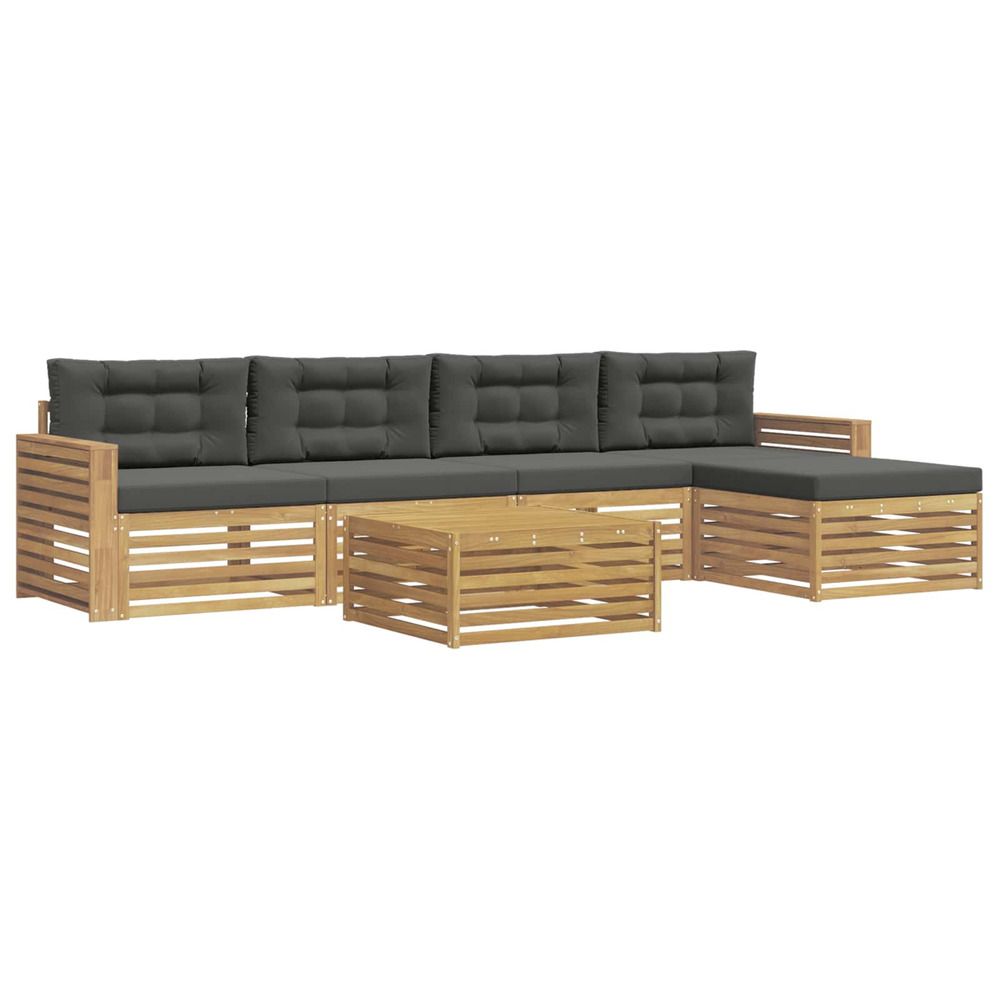 Ensemble de canapés d'extérieur 6 pc blanc et anthracite