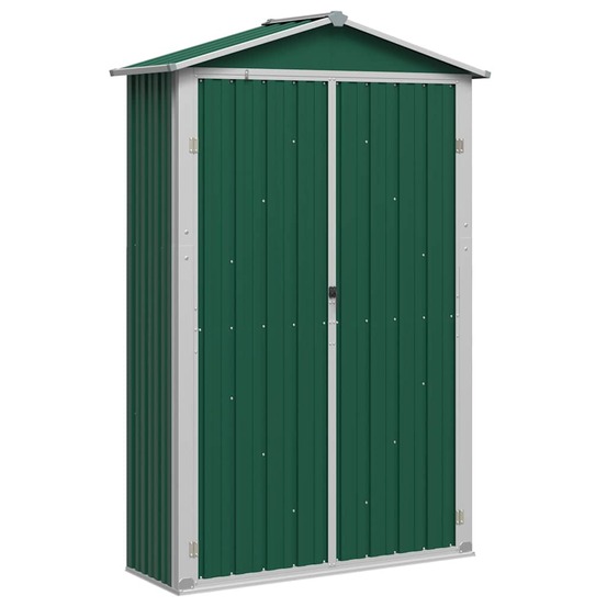 Abri de jardin vert 116x45x175 cm acier galvanisé