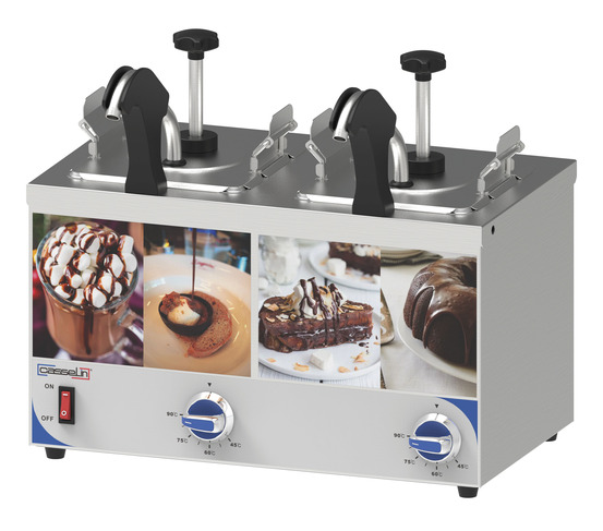Distributeur à sauce avec pompe et bec chauffant double - casselin