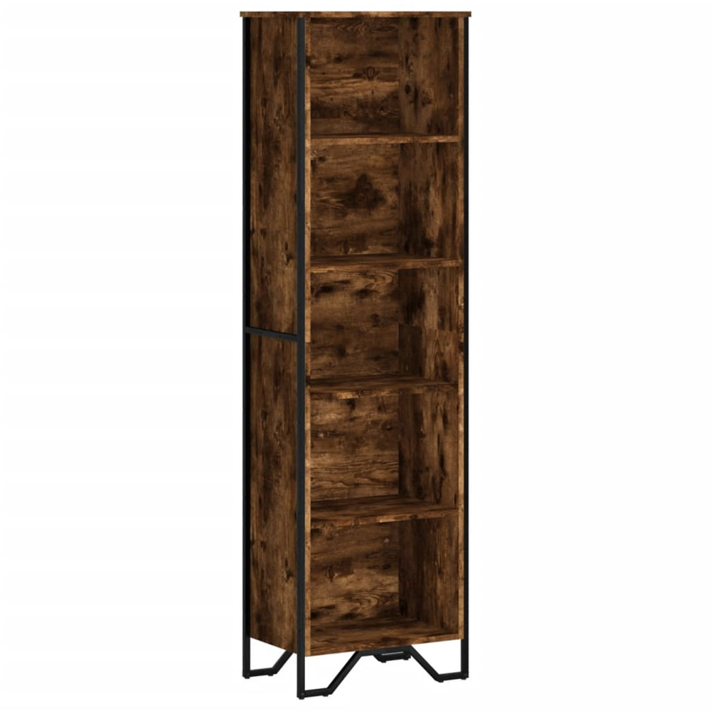 Bibliothèque chêne fumé 50x31x169 cm bois d'ingénierie