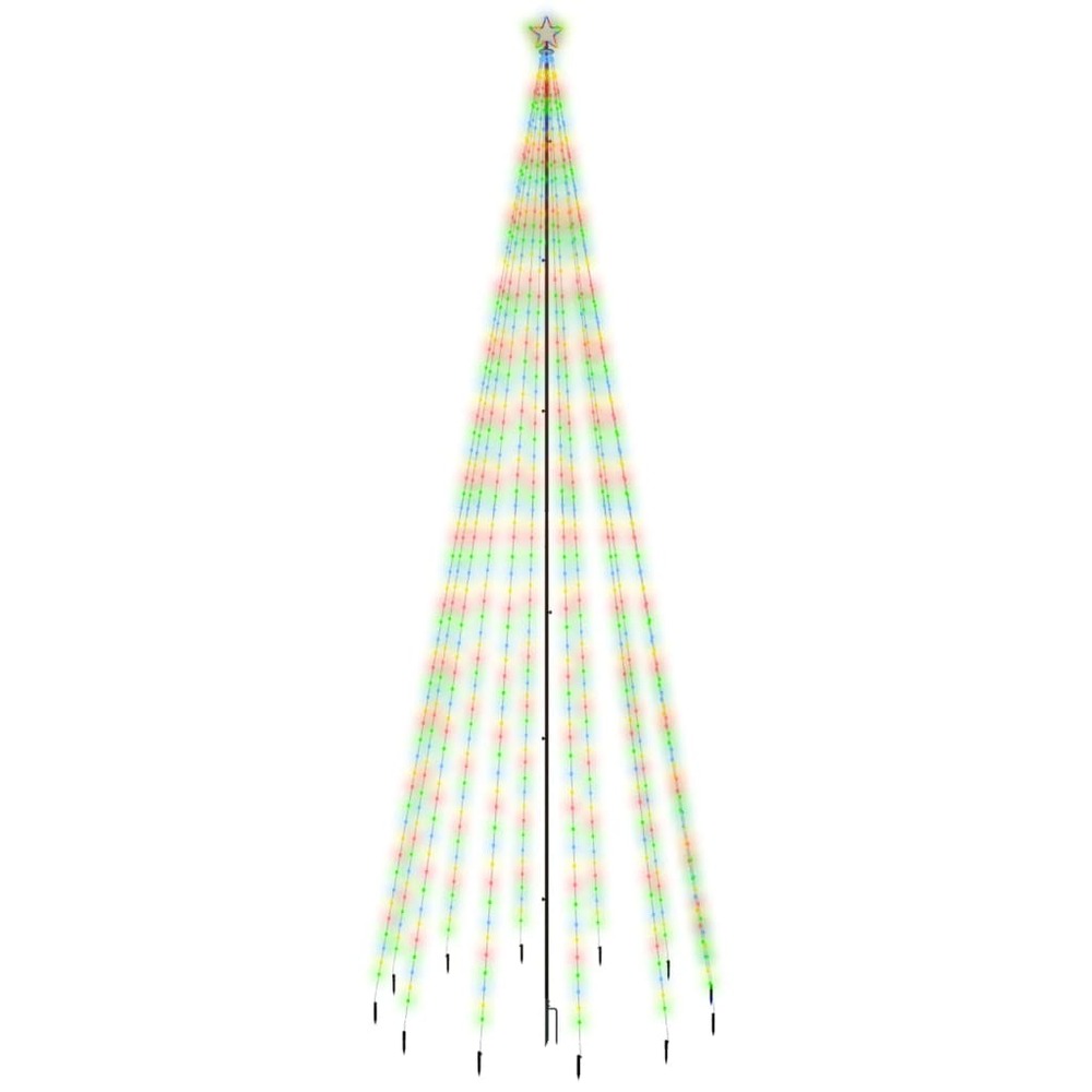 Sapin de noël avec piquet 732 led colorées 500 cm