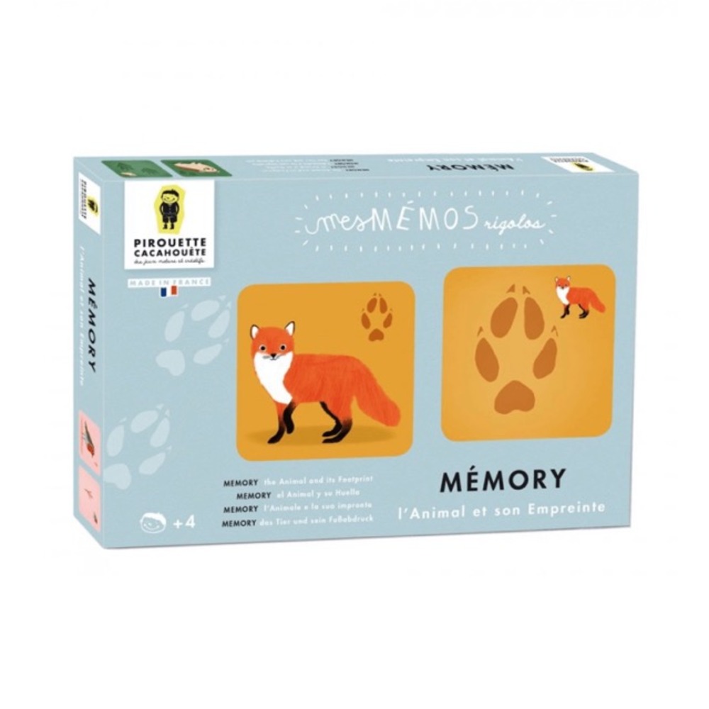 Mémo rigolo l'animal et son empreinte