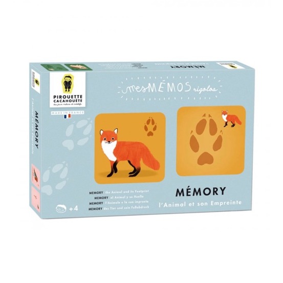 Mémo rigolo l'animal et son empreinte