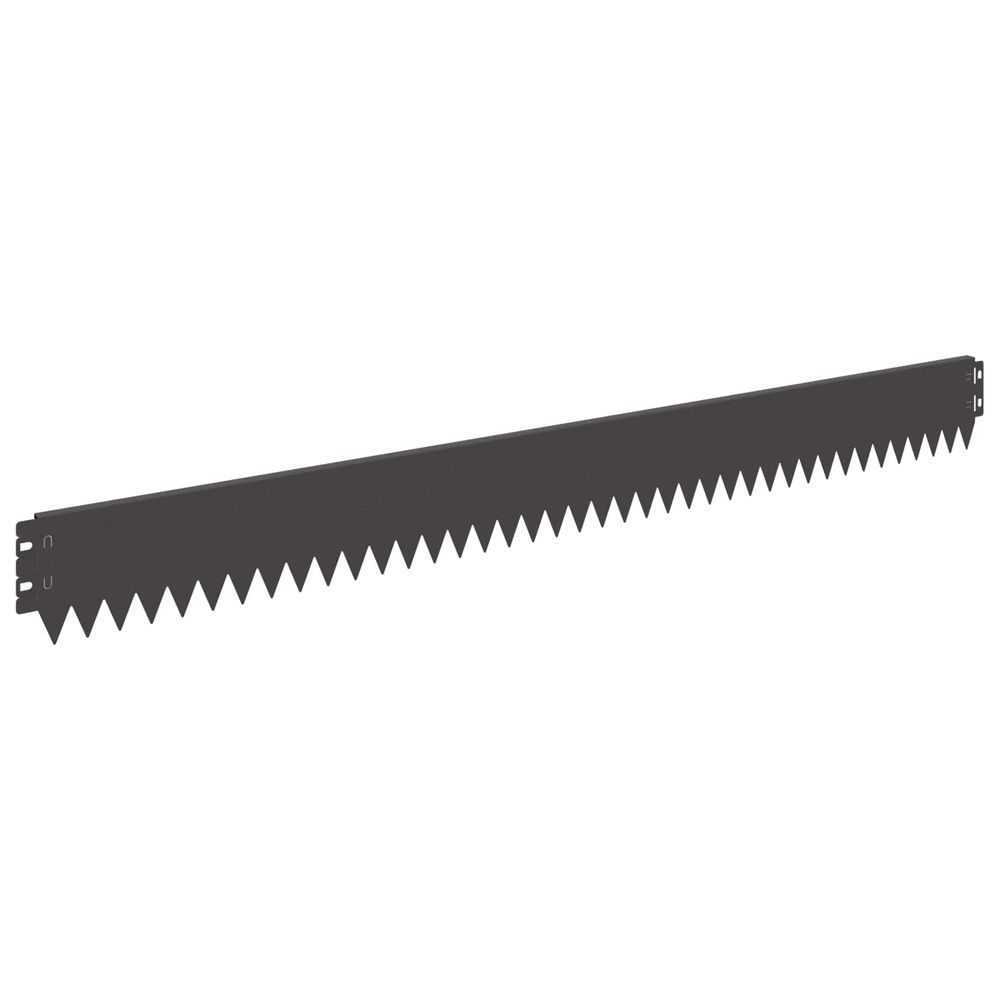 Bordure de pelouse avec bord supérieur recourbé 20 pc 103x10cm