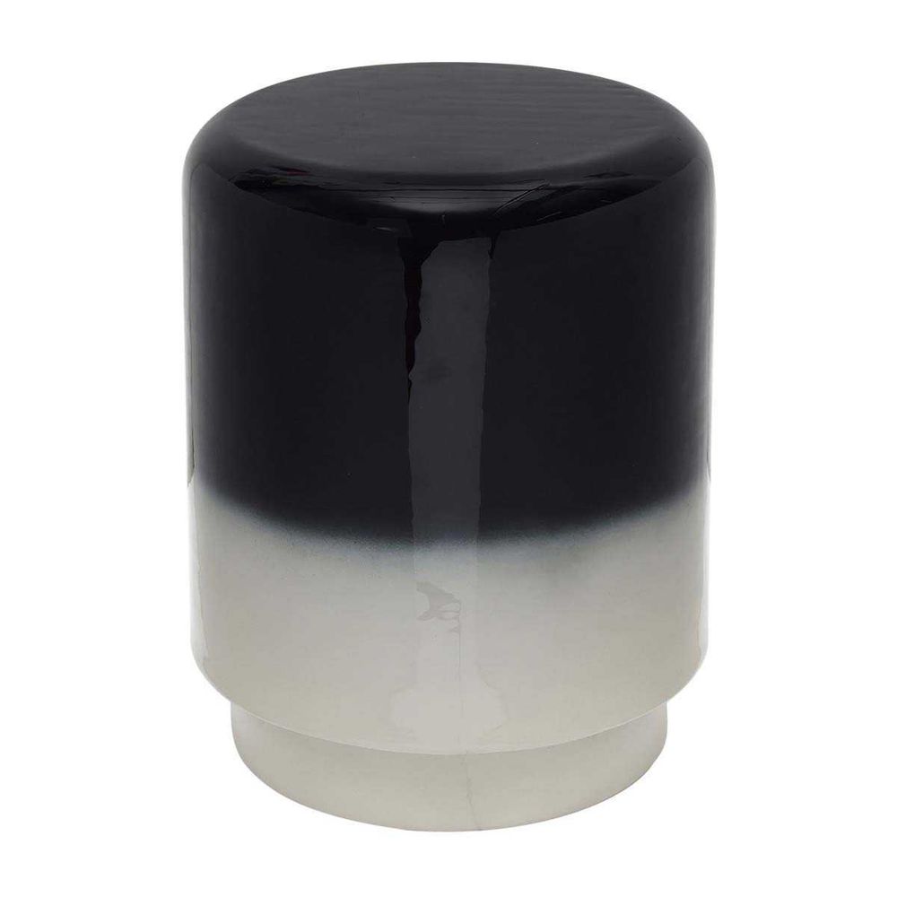 Tabouret en métal bicolore borrar gris