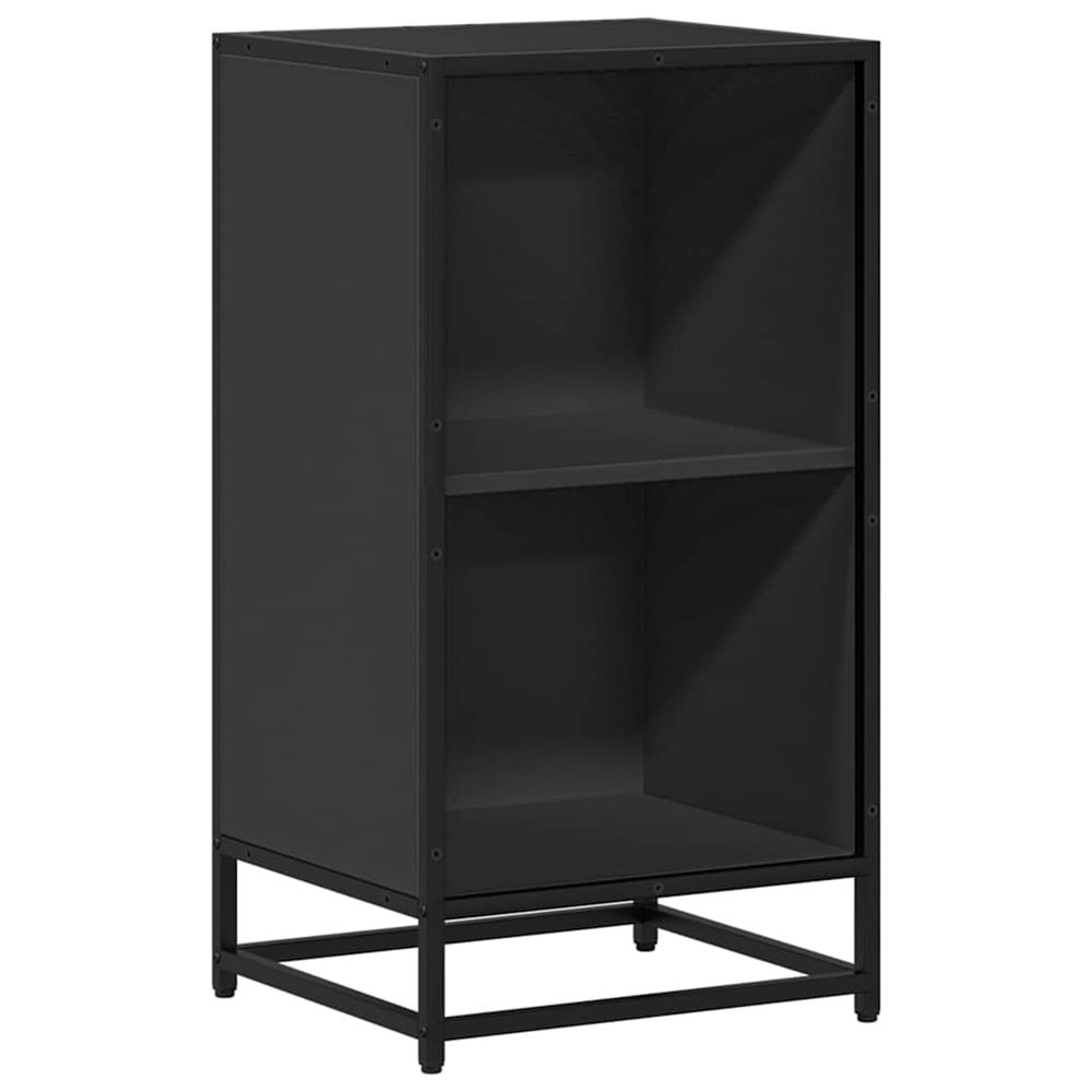 Bibliothèque noir 40x35x76 cm bois d'ingénierie