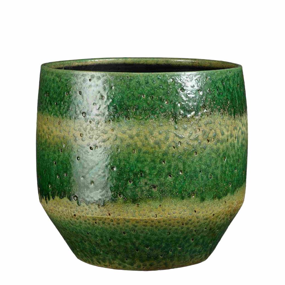 Pot de fleurs Pablo - MICA DECORATIONS - 21x21x19 cm - Céramique - Bronze - Jardin