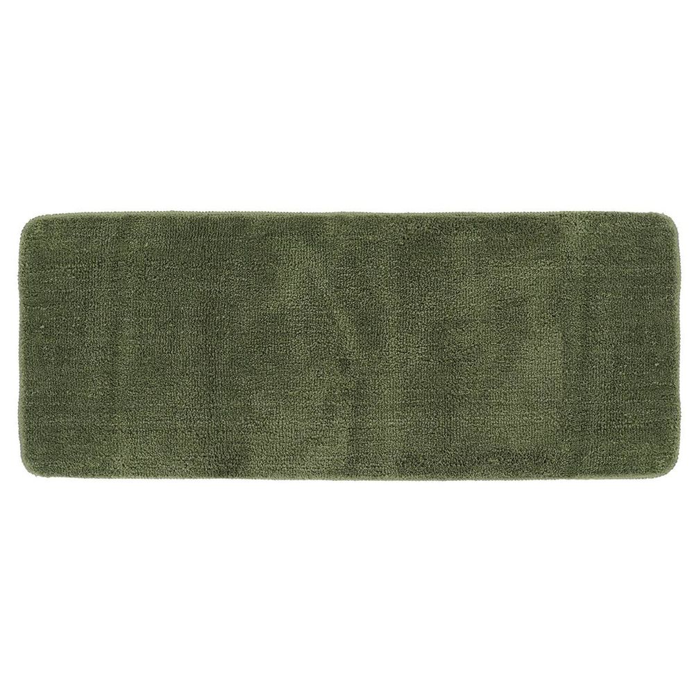 Tapis microfibre double vasque 50x120 cm dessous latex - kaki