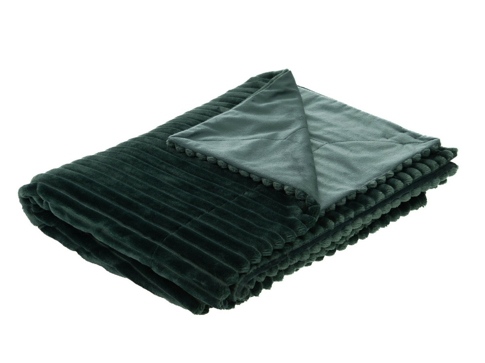 Plaid sultan 130 x 170 cm vert forêt