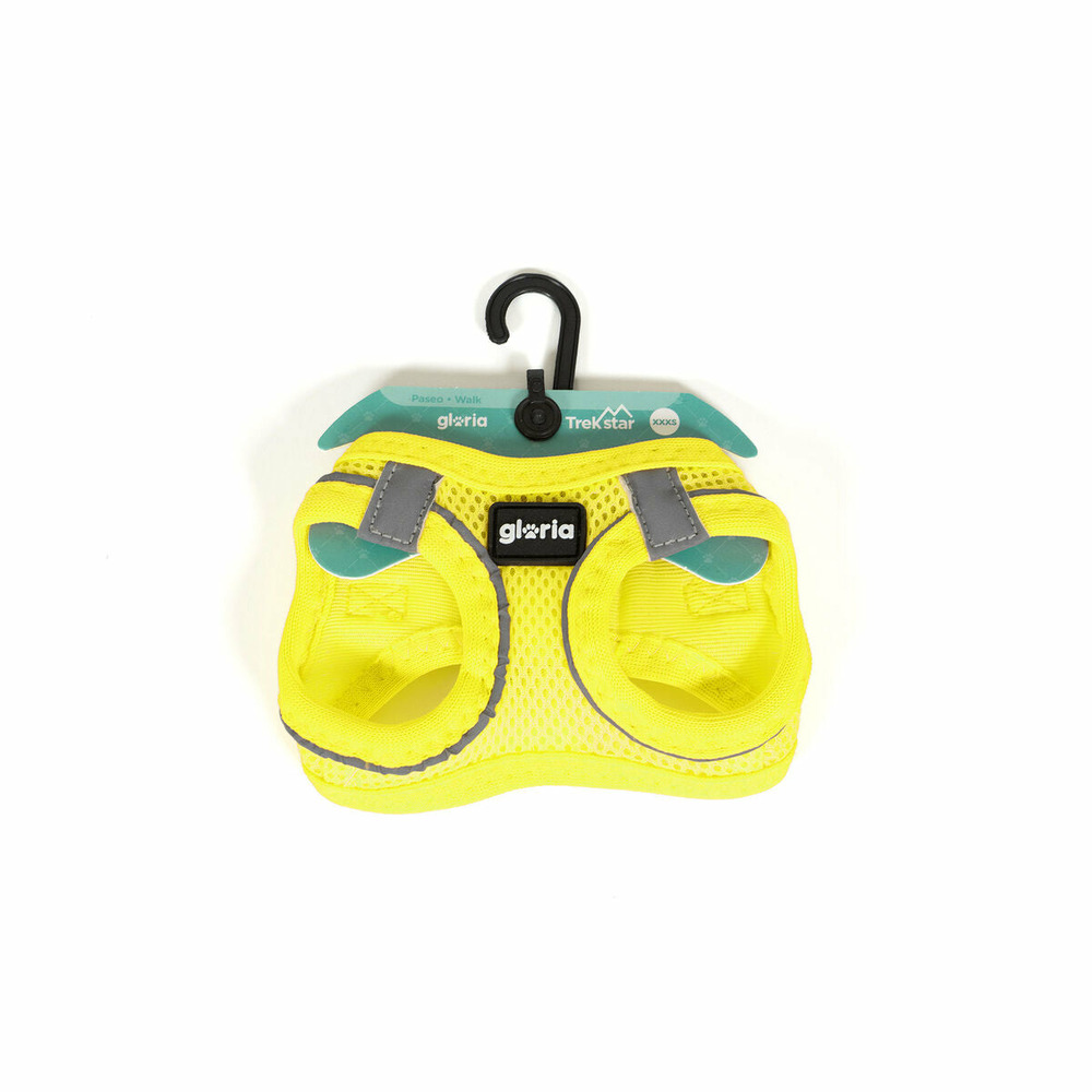 Harnais pour chien gloria trek star 29,4-32,6 cm 41,4-43 cm jaune s