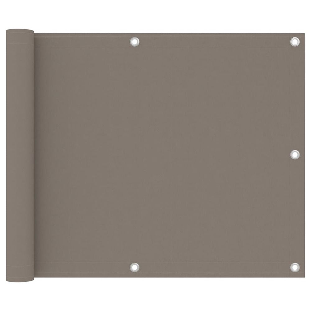 Écran de balcon taupe 75x300 cm tissu oxford