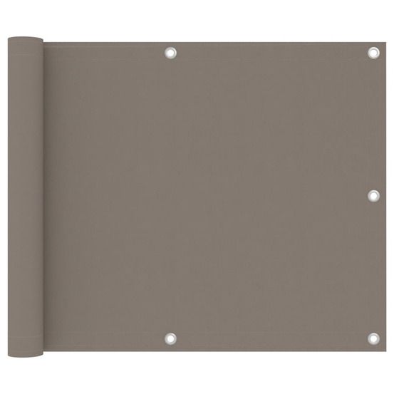 Écran de balcon taupe 75x300 cm tissu oxford