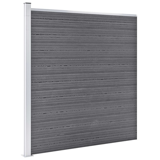 Clôture de jardin wpc 526x186 cm gris