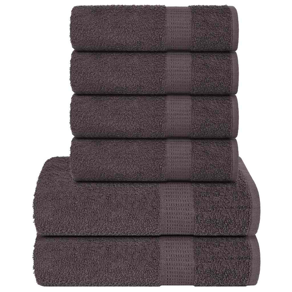 Ensemble de serviettes frogn 6 pcs anthracite 360 g/m²