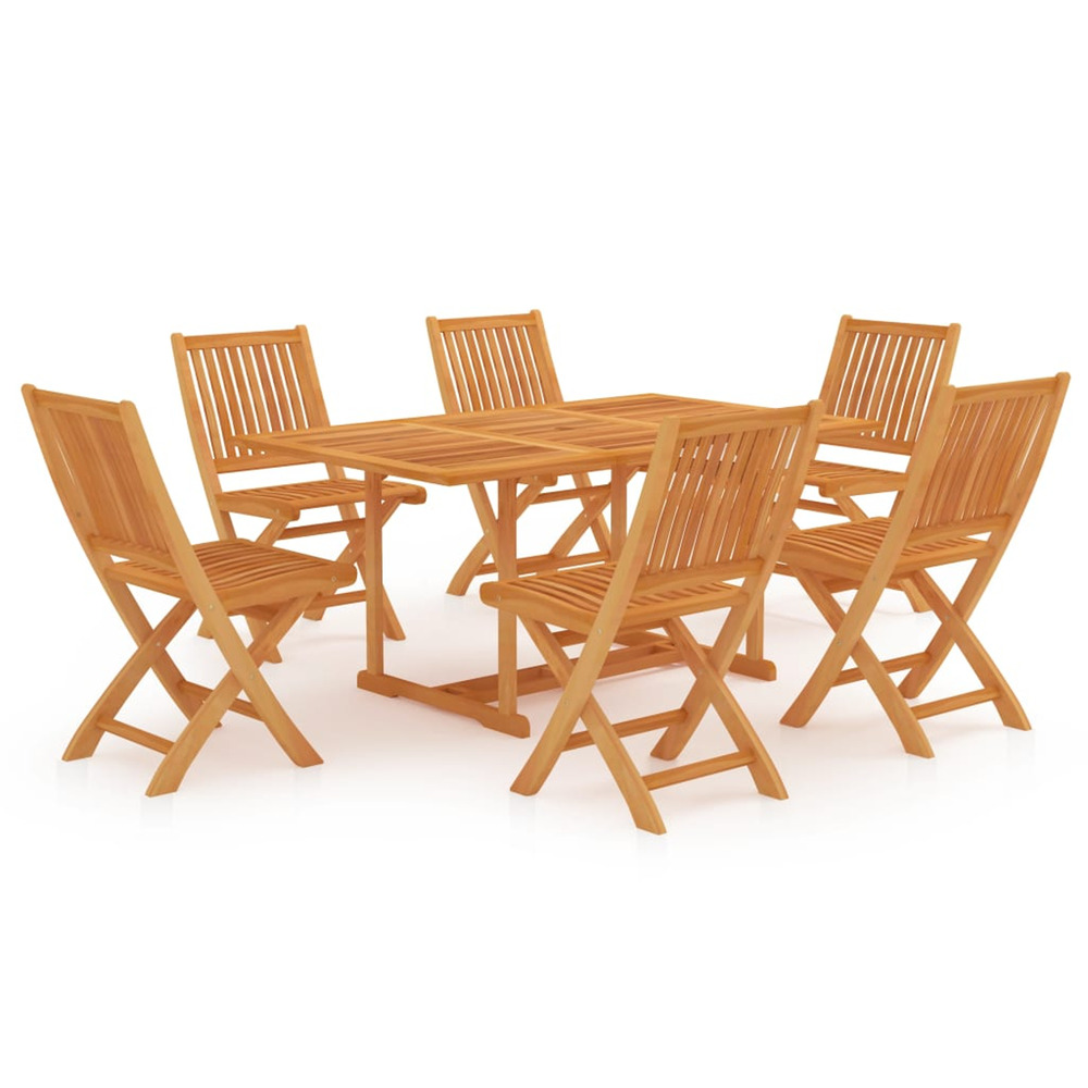 Ensemble à manger de jardin 7 pcs bois de teck massif