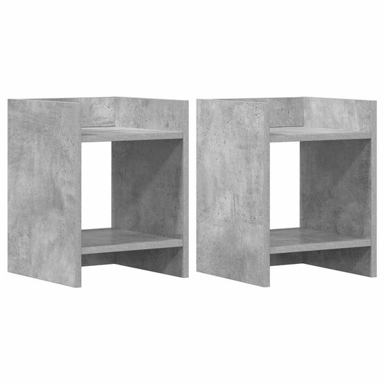 Support de plante 2 pièces gris béton 30 x 30 x 40 cm