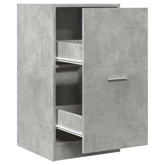 Armoire d'apothicaire gris béton 40x41x77,5cm bois d'ingénierie