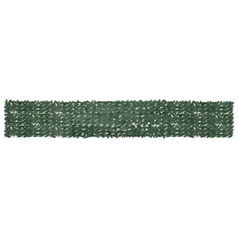 Écran de balcon avec feuilles vert foncé 500x75 cm