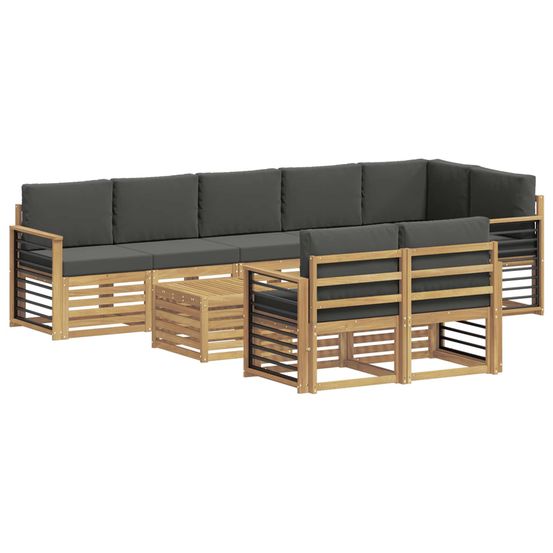 Ensemble de canapés d'extérieur 9 pc blanc et anthracite