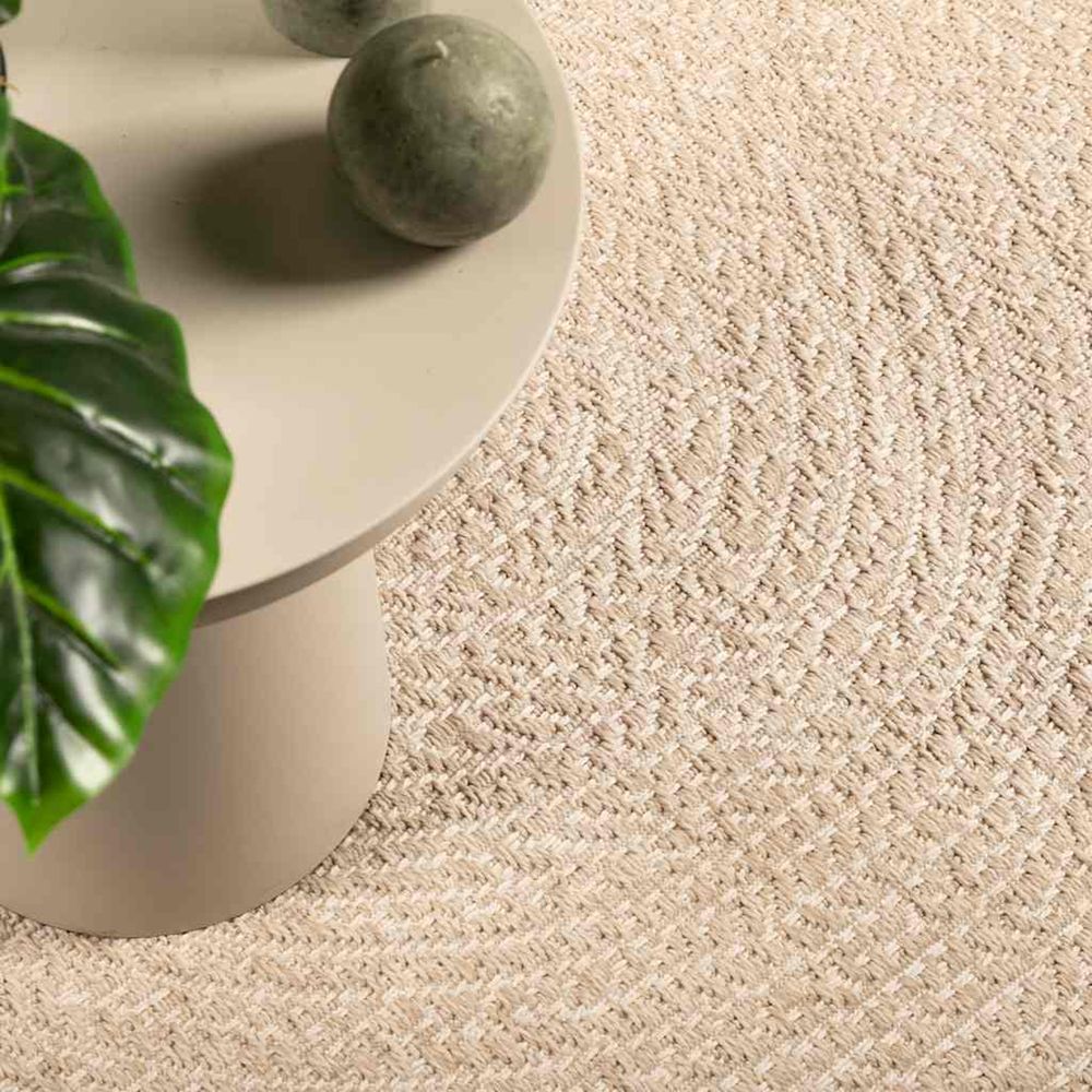 Tapis zizur beige 80x150 cm aspect de jute intérieur extérieur