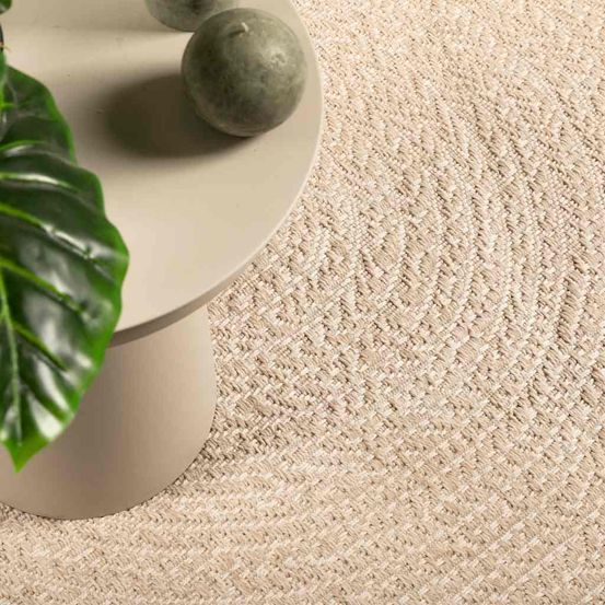 Tapis zizur beige 80x150 cm aspect de jute intérieur extérieur