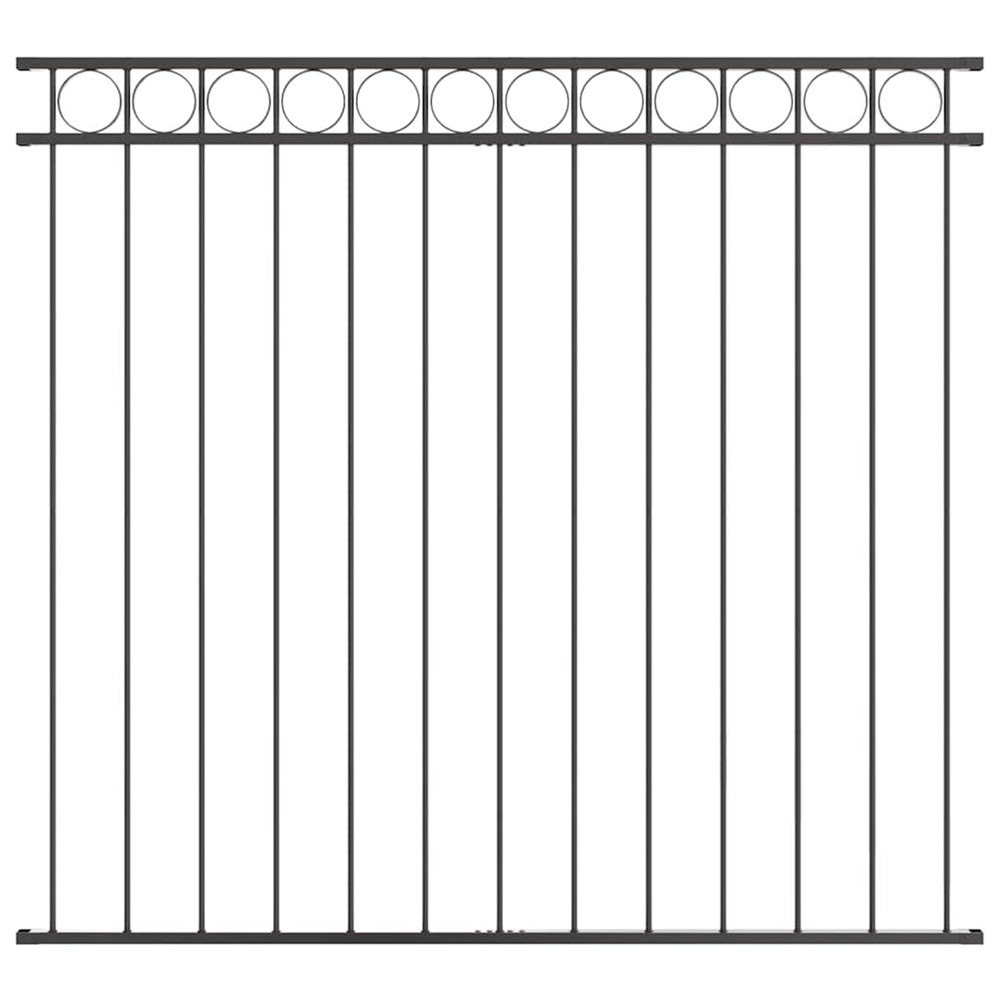 Élément de clôture gris 170 x 120 cm acier