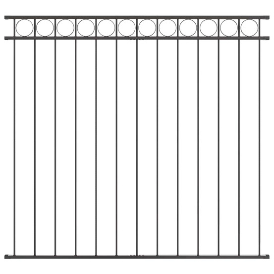 Clôture de jardin gris acier