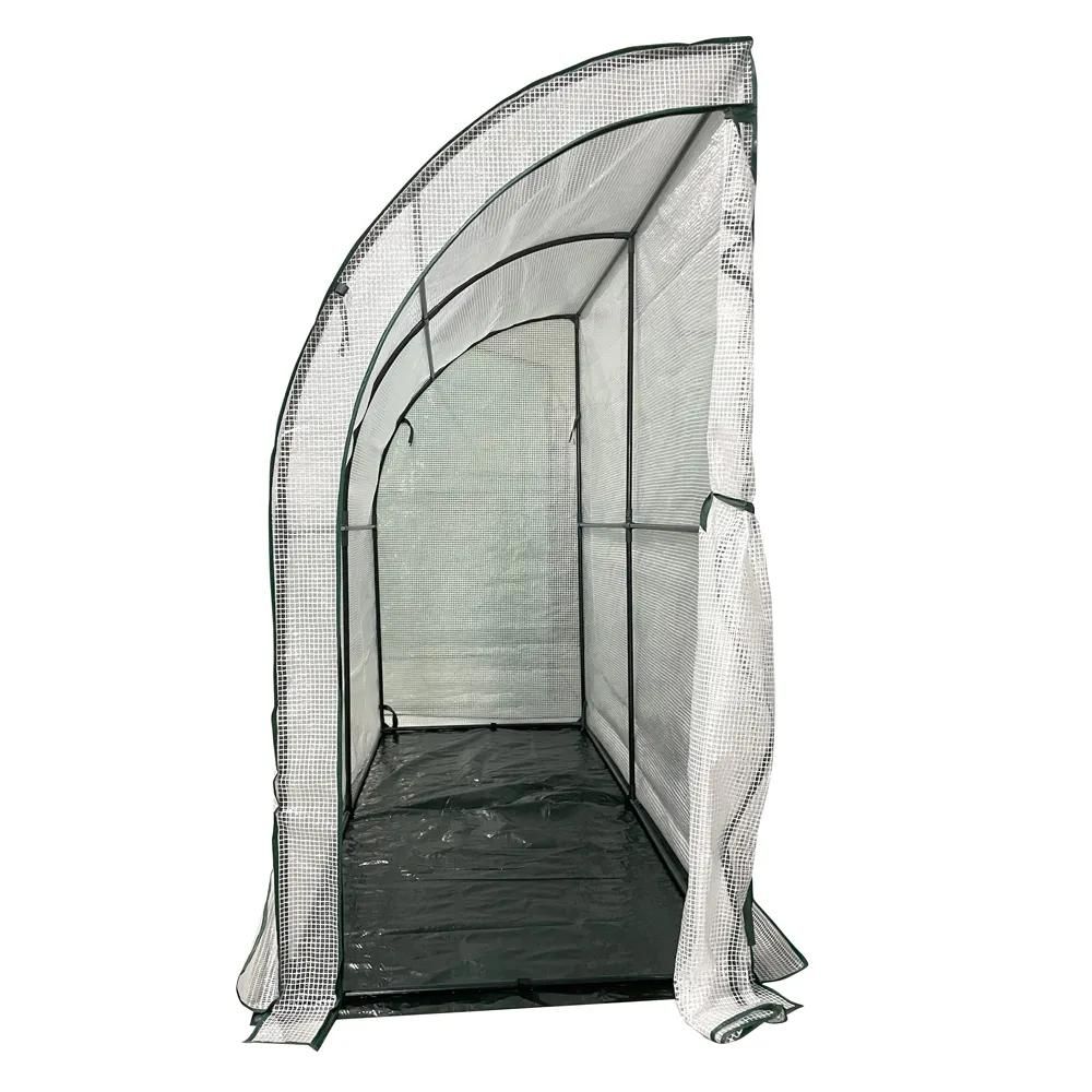 Demi-serre murale adossée pour jardin et balcon 80 x 200 x 160 cm
