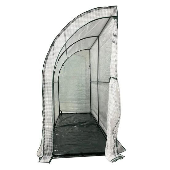 Demi-serre murale adossée pour jardin et balcon 80 x 200 x 160 cm