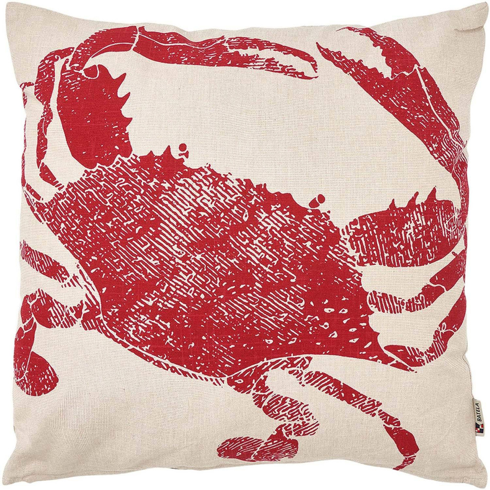 Coussin en coton sea 45 x 45 cm crabe rouge
