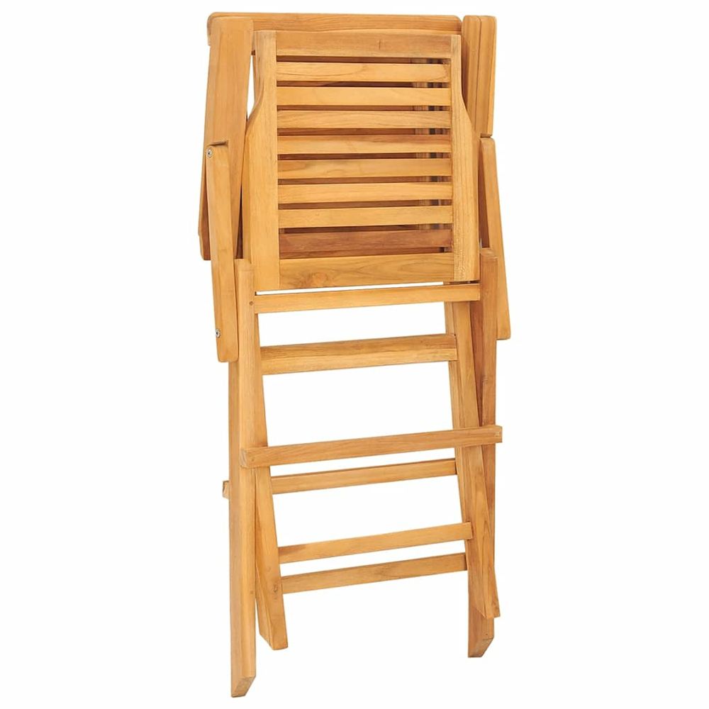 Chaises pliantes, lot de 4, 56 x 63 x 90 cm, en bois de teck massif