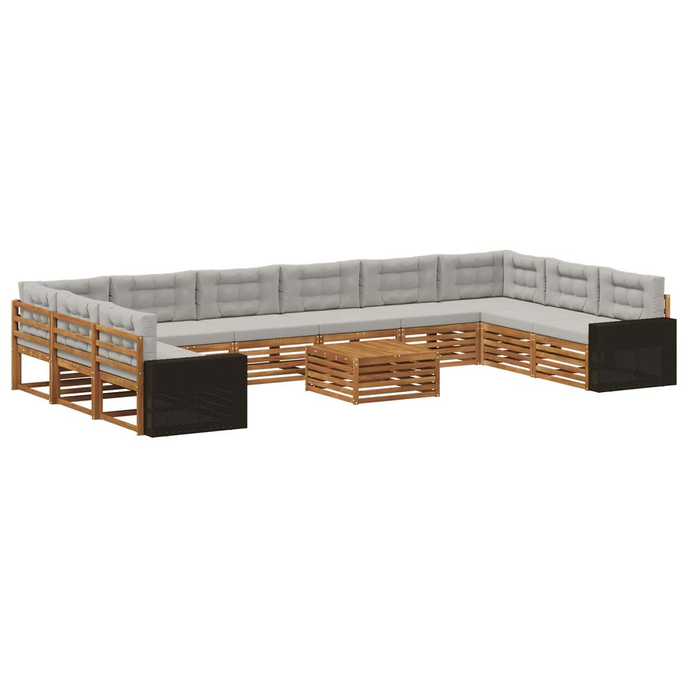 Ensembles de canapés 11 pc bois d'acacia massif