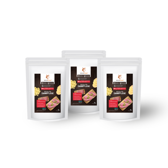 Wildfang - collations pour l'hygiène dentaire - sans céréales - 3 x 70 g