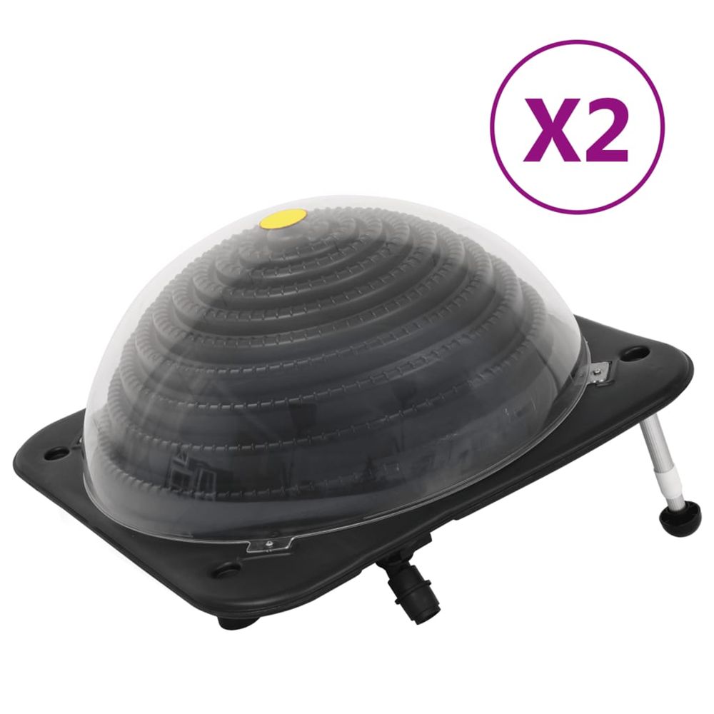 Chauffage solaire de piscine 2 pcs 75x75x36 cm pehd aluminium