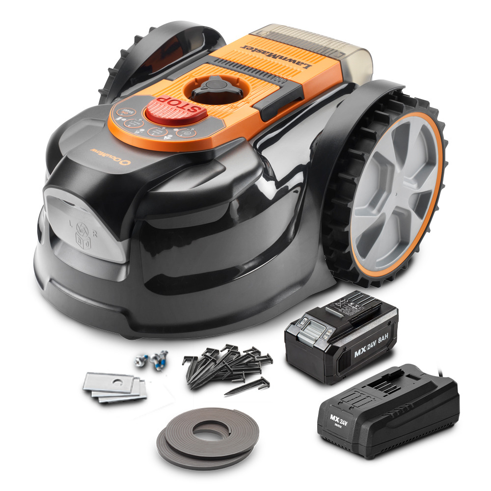 Robot tondeuse autonome 24v - 8ah double caméra hdr sans fil périmétrique ? Le r