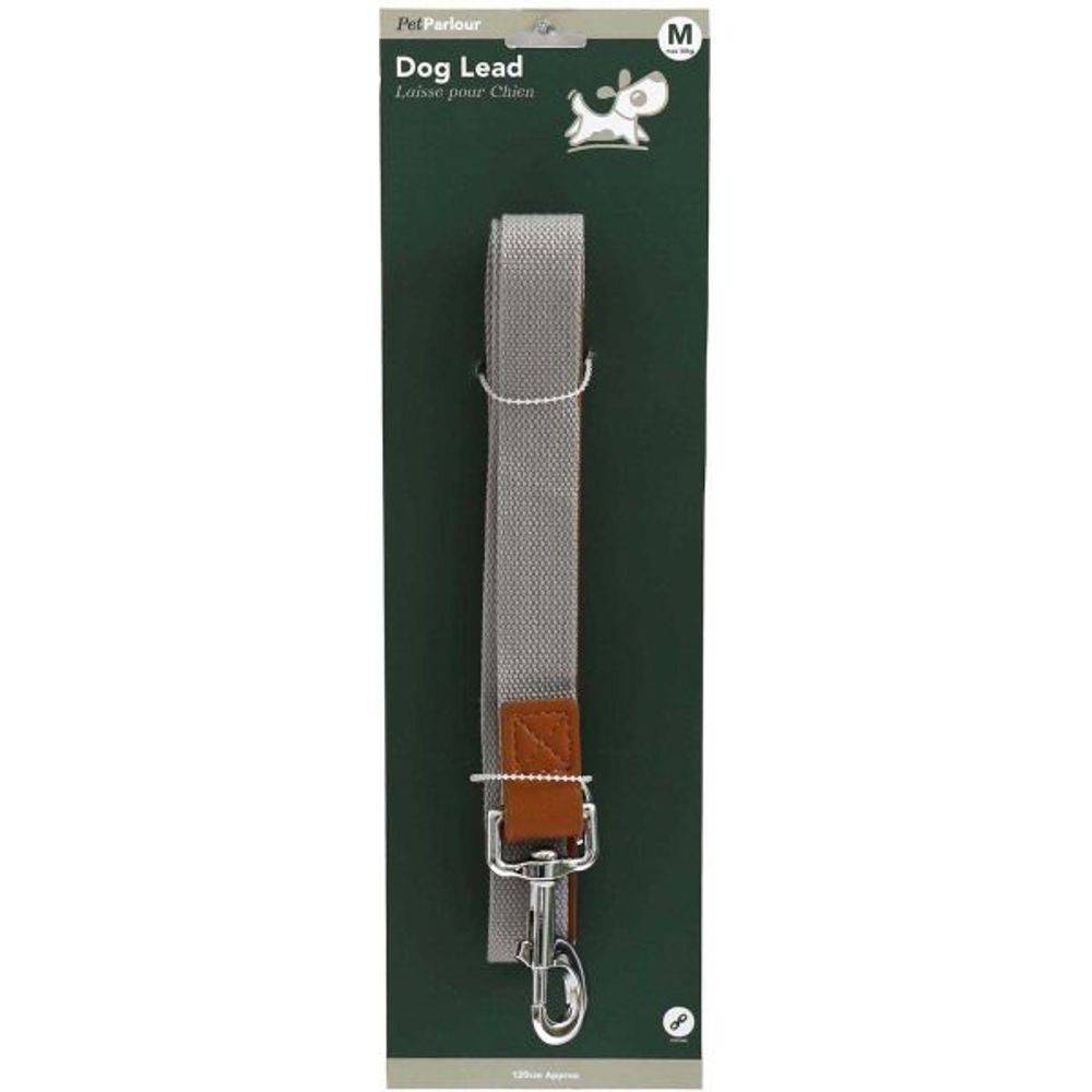 Laisse en polyester 120 cm gris