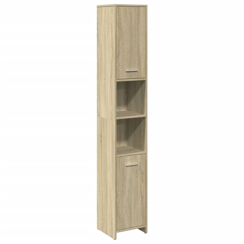 Armoire de salle de bain chêne sonoma 30x30x183,5 cm aggloméré