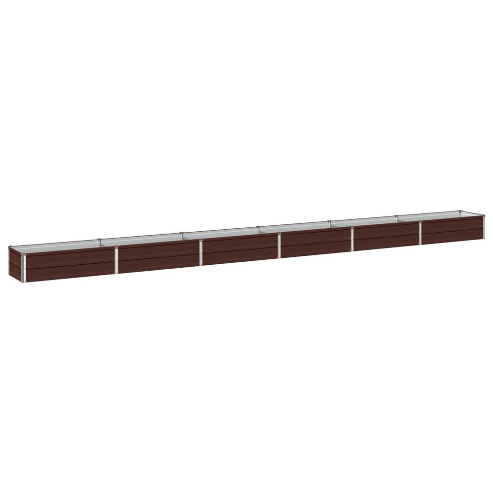 Jardin surélevé marron 480 x 40 x 24 cm acier laminé à froid