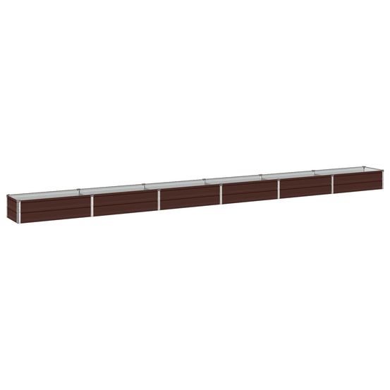 Jardin surélevé marron 480 x 40 x 24 cm acier laminé à froid